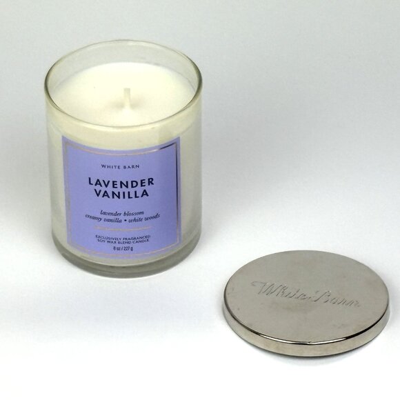 Bath & Body Works Lavender Vanilla Signature Single Wick Candle Glass Jar - Picture 3 of 11